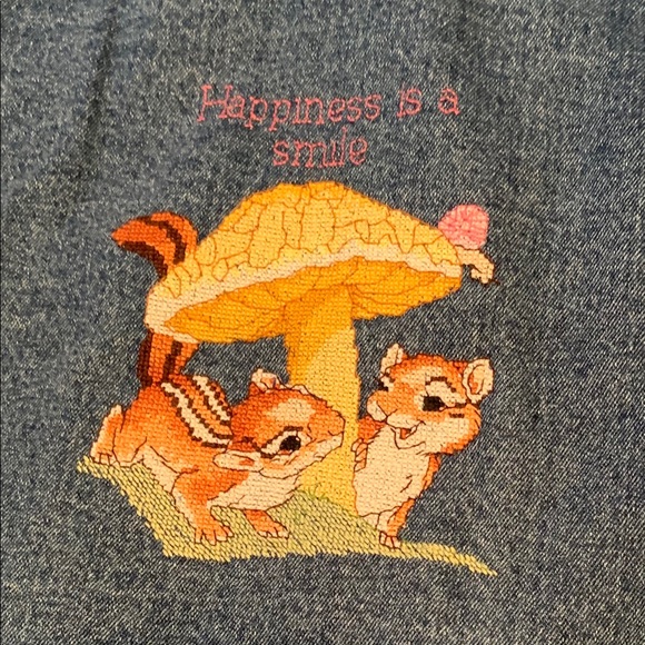 VTG Tweety Bird Sylvester Chipmunk Denim Jacket - Picture 7 of 7